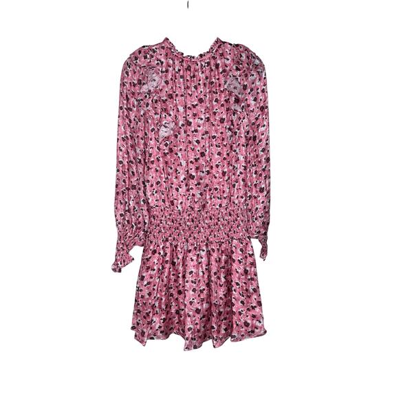 Ramy Brook NWT Penelope Silk Blend Ruffle Dress in Pink Size S - Picture 4 of 12
